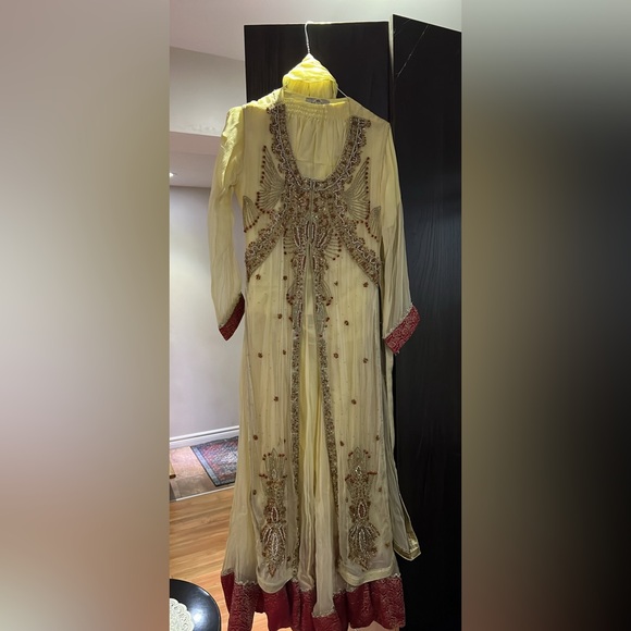 Yellow Designer Anarkali Suit - Picture 1 of 3